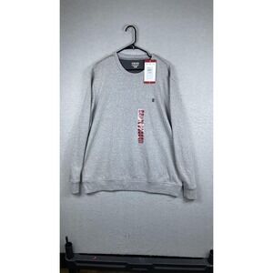 Izod Sweater Mens XL Pearl Gray‎ Crewneck Pullover Soft Touch Sportflex